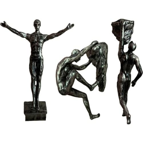 Retro Rock Climbing Figures Resin Sculpture Craft Wall Decorations Pendant Wall Statue Living Room Wall Decorative Sportsman