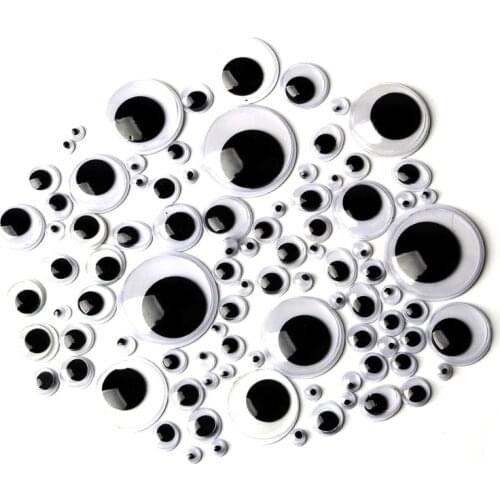 550PCS Self-adhesive Mixed 6mm /8mm /10mm /12mm/ 15mm/18mm/20mm Dolls Eye For Toys Dolls Googly Eyes Used For Doll Accessories