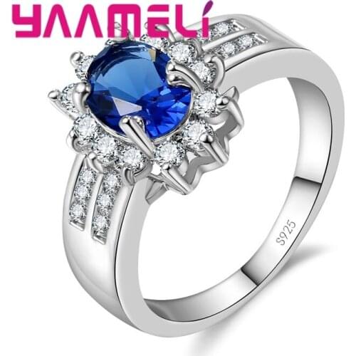 Victoria Wieck Rings Brilliant Princess Cut Oval Cubic Zircon 925 Sterling Silver Jewelry for Women Girls Best Gift