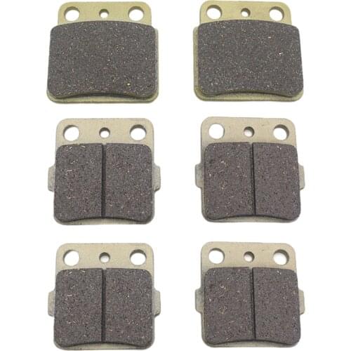 3 Pairs Semi-metal Front and Rear Brake Pads Set for SUZUKI LTZ400 03-12