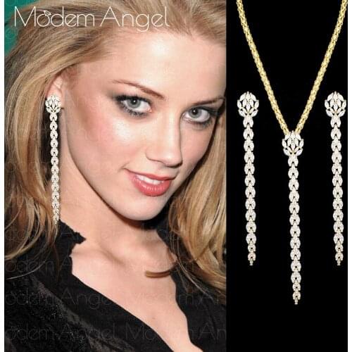 ModemAngel Luxury Snake Shape AAA Cubic Zirconia Copper Wedding Necklace Bangle Ring Earring For Women Dubai Gold Jewelry Set