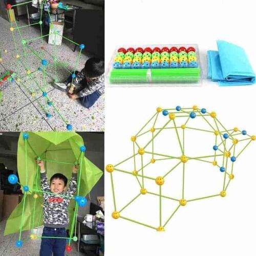 1SET Building Blocks Fortress Building Kit DIY 3D Play House Toys For Chidren Construction Fort Building Castles Tunnels Tents