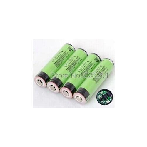 New 2 PCS. 100% Original 18650 3400mah 3.7V Li-ion Rechargebale/18650 Battery Protected / NCR18650B Rechargeable pcb
