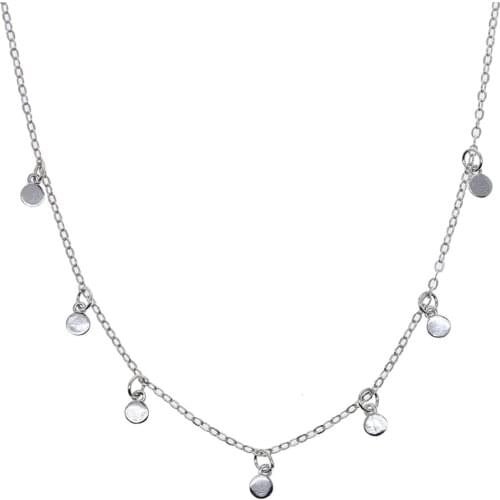 Small dots charm choker elegant rose gold silver color lovely latest design round charm necklaces fashion women jewelry