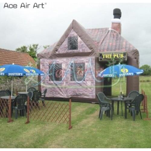 Portable inflatable pub bar tent blow up wine house tent party tent with free air blower for beer drinking sale