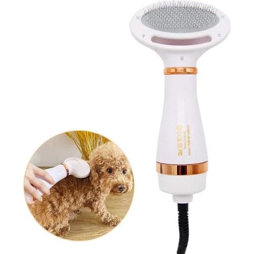 Pet Hair Dryer Portable with Slicker Brush Professional Home Grooming Furry Drying Blower for Small Dog and Cat Hair Brush