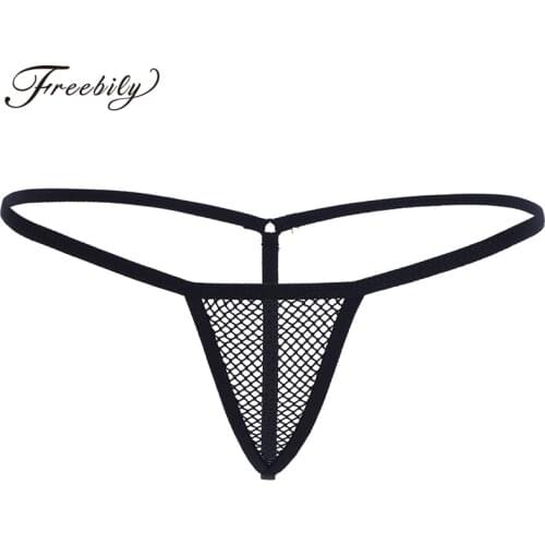 Sexy Mesh Thongs and G Strings Transparent Sheer Mini Micro Bikini Panties Tanga T Back Low Rise Women Erotic Lingerie Underwear