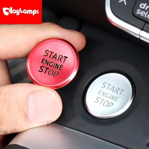 Car styling ENGINE START STOP switch button panel Covers Stickers Trim for Audi Q5 2018 2019 A6 2019 Interior auto Accessories