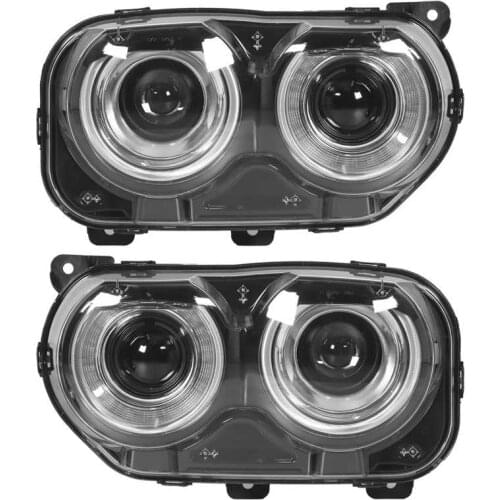 VLAND LED Projector Headlights Dual Beams Fit for Dodge Challenger SRT Hellcat 2015-2020 LHD