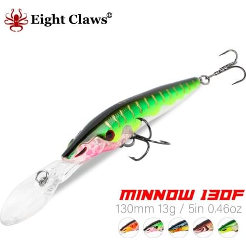 EIGHT CLAWS Minnow Jerkbait 130F 130mm 13g Topwater Floating Hard Bait Fishing Lure Pencil Wobbler Pesca Isca Bass Pike Lurre