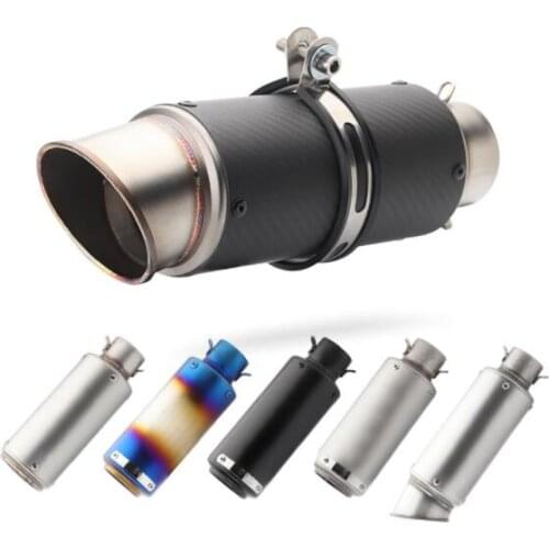 Inlet 51mm 60mm Motorcycle Exhaust Pipe Muffler DB killer Carbon Fiber Exhaust Pipe For R6 CBR1000RR GSXR650 z800 R3