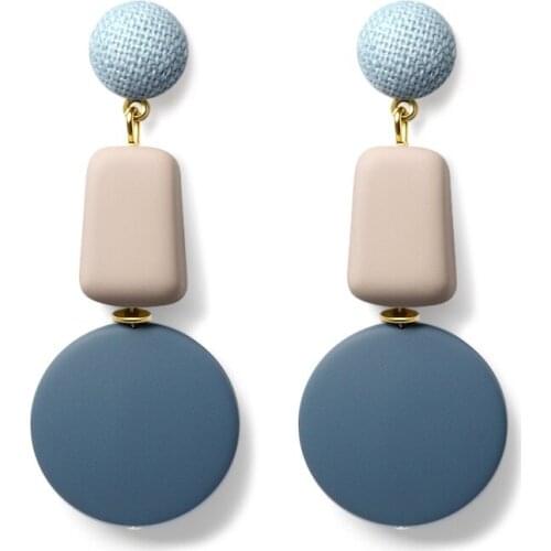 X&P 2020 New Fashion Earrings Wooden Drop Earrings For Women Statement Geometric anging Dangle Earring Brincos Vintage Jewelry