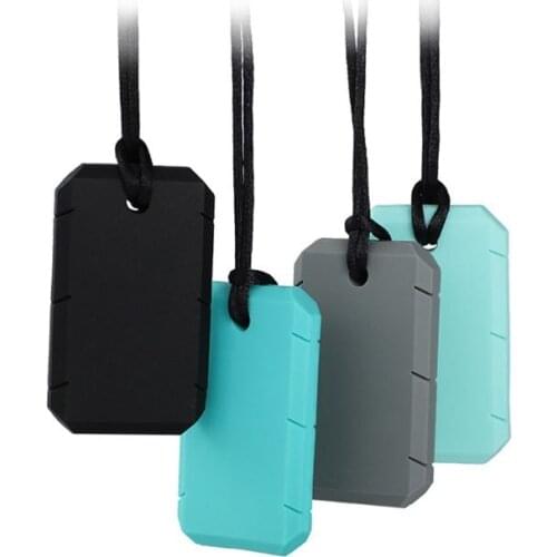 Chew Necklace Baby Silicone Teether Autism Sensory Chew Therapy Tools Kids Chewy Toys