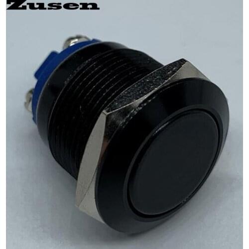 Zusen 19mm momentary Colored alumina metal push button waterproof switch