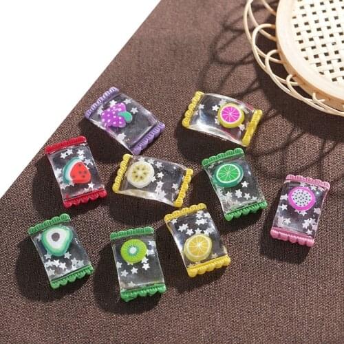 10Pcs 29mm Simulation Resin Fruit Candy Patch Materials Handwork DIY Mobile Phone Shell/Hairpin/Food Toy Pendant Fridge magnets