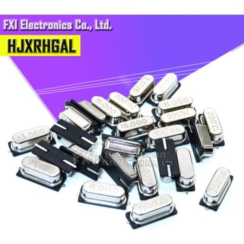 10PCS 4Mhz 6Mhz 8Mhz 12Mhz 16Mhz 20Mhz 24Mhz 4.000mhz 8.000mhz SMD Quartz Crystal Resonator Passive Oscillator HC49S