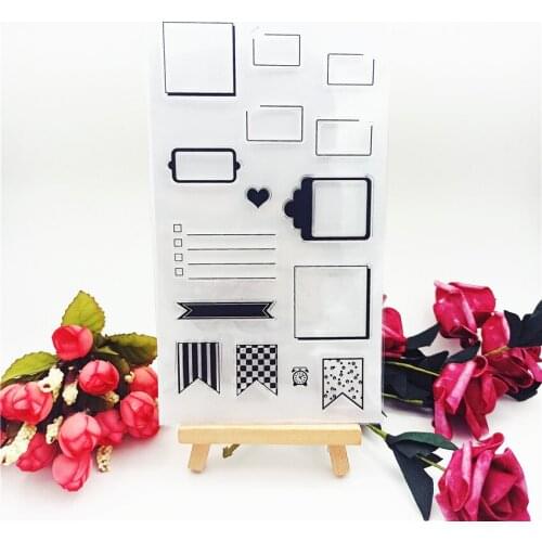11*20CM Hot selling Square transparent clear stamp / silicone seal roller stamp DIY scrapbook album / card production