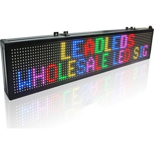 67*19cm 16 * 64 pixel P10 indoor RGB Full Color Programmable LED Sign Rainbow Scrolling Message Text Display Board