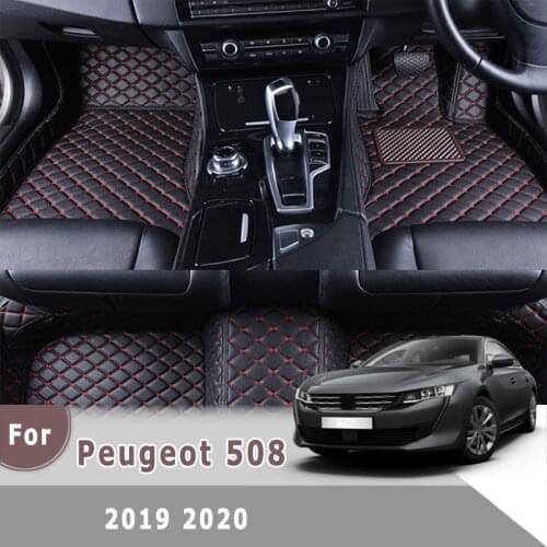 Auto Carpets Accessories Leather Dash Foot Pads Rugs Right Hand Drive Car Floor Mats For Peugeot 508 2019 2020 508L