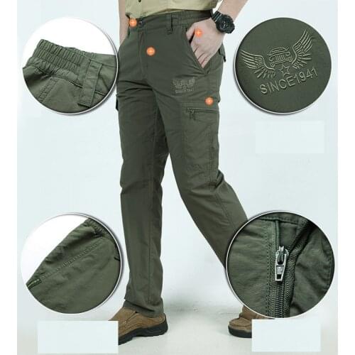 Mens Tactical Cargo Pants Breathable lightweight Waterproof Quick Dry Casual Pants Men Summer Army Military Style Trousers 4XL