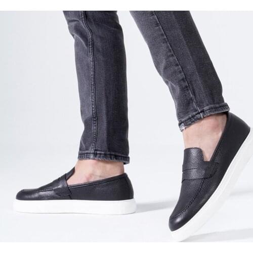 Callizio Mens Genuine Leather Sneakers Vulcanize Casual Breathable Designer Luxury Running Custom Original Handmade White Black Shoes for Men 2021 Male Footwear Chunky Fashion 35-48 EU Large Small Size Free Shipping