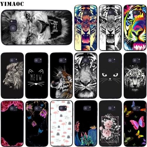 YIMAOC Tiger Lion Cat Case for Samsung Galaxy A7 A8 A9 A10 A20 A30 A40 A50 A70 M10 M20 M30 S10e J6 Plus