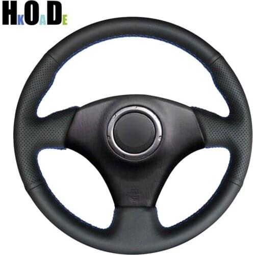 Black Artificial Leather Hand-stitched Car Steering Wheel Covers for Toyota RAV4 1998-2003 Celica 1998-2005 Corolla (US) 2003