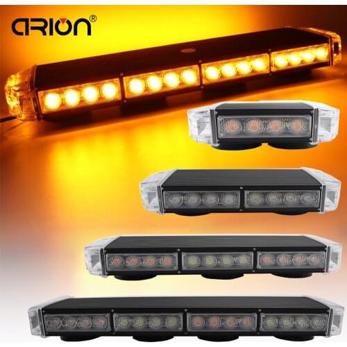 CRION YELLOW AMBER 14-38 LED 28-76W Magnetic Base Car Truck Emergency Warning Strobe Beacons Safety Light Bar Lamp