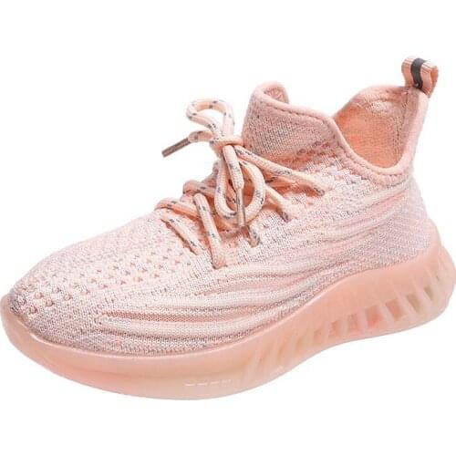 Childrens Sports Coconut Shoes Casual Knitted Mesh Sneakers кроссовки баскетбольные Summer Girls Boys 2021 Spring New Item