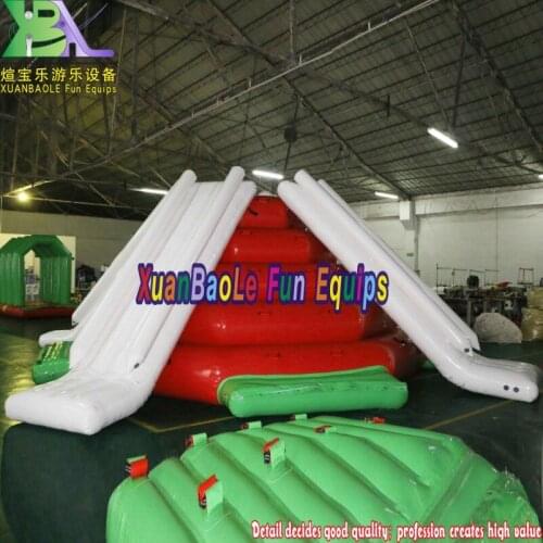 Kids Adventure 360Degree Inflatable Volcano Climbing Volcano Slide, Water Park Floating Volcano Curve Slide