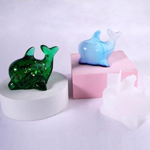 DIY Dolphin Desktop Ornaments Casting Silicone Mould Art Crafts Jewelry Decorations Making Tool Crystal Epoxy Resin Mold