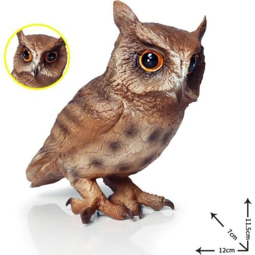 Realistic Owl Bird Wild Animal Action Figure PVC Model Craft Eduaction Kid Toy Home Decor Tabletop Ornaments Birthday Gift Craft