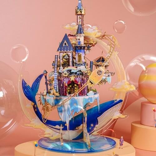 Art Model MU 3D Metal Puzzle Starlit Amusement Park model KITS Assemble Jigsaw Puzzle Gift Toys For Children