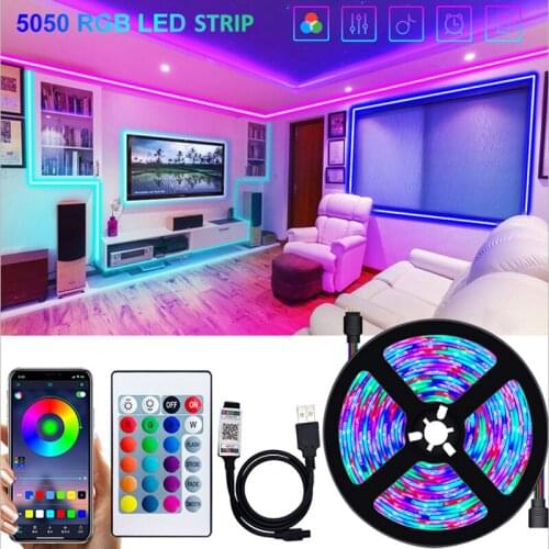 Led Light Belt Set 5V5050 Bluetooth 24 Key Controller Light Belt Rgb Non-waterproof TV Background Light Belt
