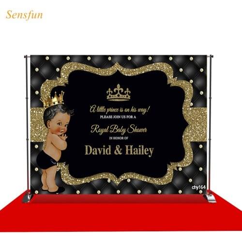LEVOO Custom Backdrop Royal Baby Shower Prince Crown Photography Background Photocall Photo Studio Shoot Prop Vinyl Photophone