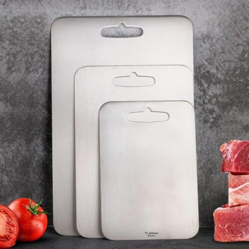 Tiartisan Metal Chopping Board stainless steel kitchen cutting boards cutting baors hard anvil plate fruit plate hardwood anvil