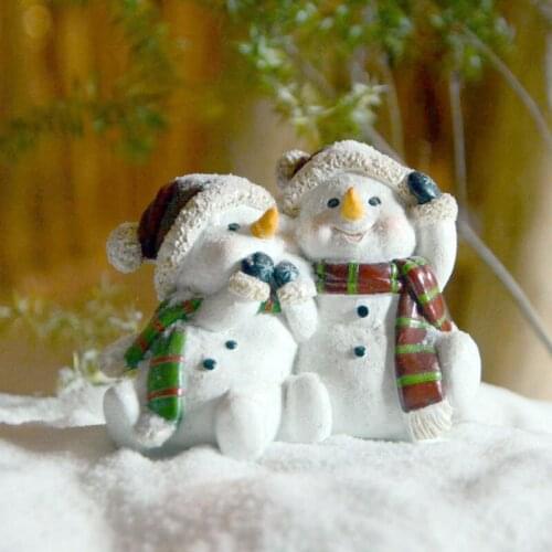Miniature Figurines Ornament Snowman Figure Mini Home Decorations Garden Micro Cute Ornament Jouet Enfant Kids Toys BK50SB