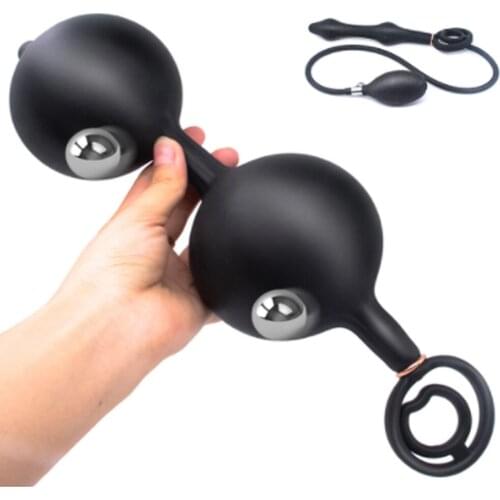 Inflatable Anal Plug Big Long Auns Masturbator Prostate Butt Massager Vibrator G-spot Stimulator Adult Anal Sex Toys Sex Shop