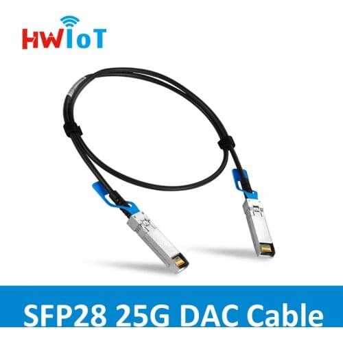 Hot-Pluggable 25G to SFP28 Direct Attach DAC Copper Twinax Cable Compatible Arista Dell Huawei Juniper H3C Netgear
