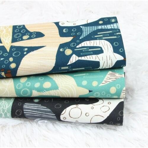 Half Yard Thicken Cotton Fabric Northern Europe Print Handmade DIY Bag Pillow Back Cushion Sewing Telas 100% Cotton CR-1215