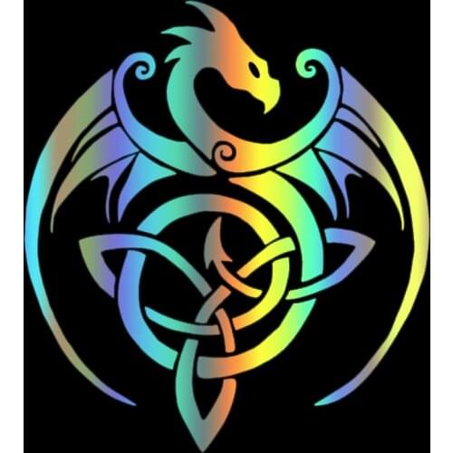S51751# Various Sizes/Colors Car Stickers Vinyl Decal Dragon with Celtic Knot Motorcycle Decorative Accessories Creative