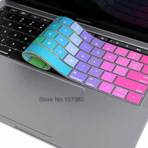 For Macbook Pro 13 15 13.3 15.6 Touch Bar A1706 A1707 A1989 A1990 A2159 US English Keyboard Cover Protector skin Sticker Cover