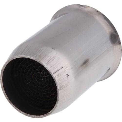 Silver Removable Motorcycle Exhaust Can DB Silencer Muffler Baffles