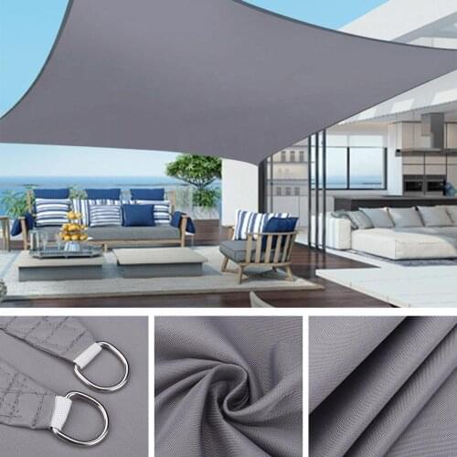 3x2/4/5m Waterproof Sun Shelter Sunshade Protection Shade Sail Awning Camping Shade Cloth Large For Outdoor Canopy Garden Patio