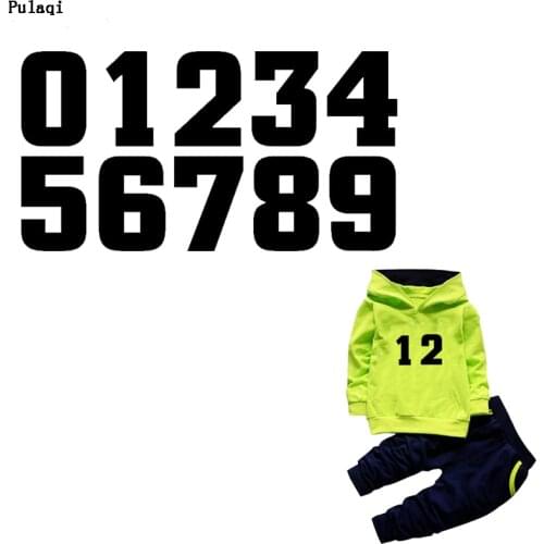 Pulaqi Thermal Iron on Transfers for Clothes Vinyl Heat Iron Transfer Sticker Kids Stripe on Clothes Number Patch Logo Chile