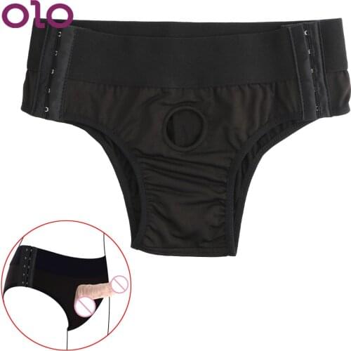 OLO Strapon Panties With O-Rings Adjustable Ultra Elastic Wearable Sex Toys for lesbian Sex products Strap-on Dildo Pants
