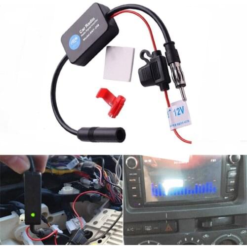 Universal Practical FM Signal Amplifier Anti-interference Car Antenna Radio Universal FM Booster Amp Automobile Parts