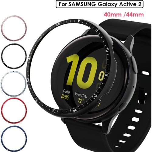 Case For Samsung Galaxy Watch active 2 40mm 44mm Protector Bezel Ring Accessories Adhesive Metal Bumper Cover Active2 40 44 mm
