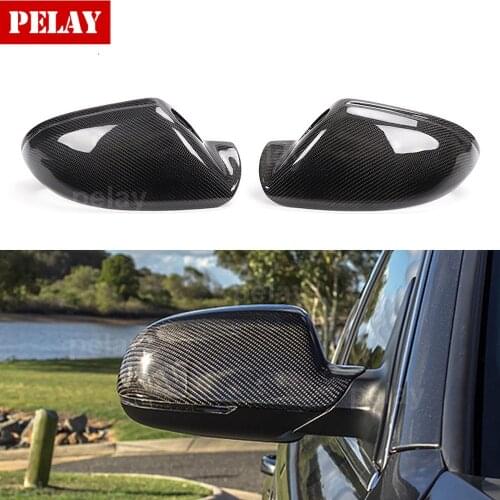 1:1 Replacement for Audi A6 C7 4G S6 RS6 2012 2013 2014 2015 2016 Carbon Fiber Mirror Covers Rear View with Lane Change Assist