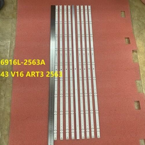 15pcs/lot LED bar For LG 43UH6509 43UH661V 43UH656V 43UH668V 43UH676V 43UH650V 6916L-2563A 43UW760H 43UH651V 43UH671V 43UH6507
